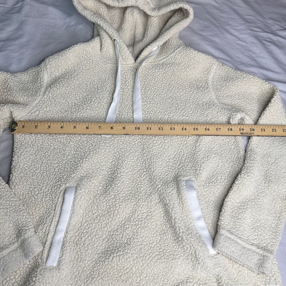 Abercrombie & Fitch Womens XS Cream Sherpa Fleece Hoodie Pullover A&F Cozy - Picture 4 of 10